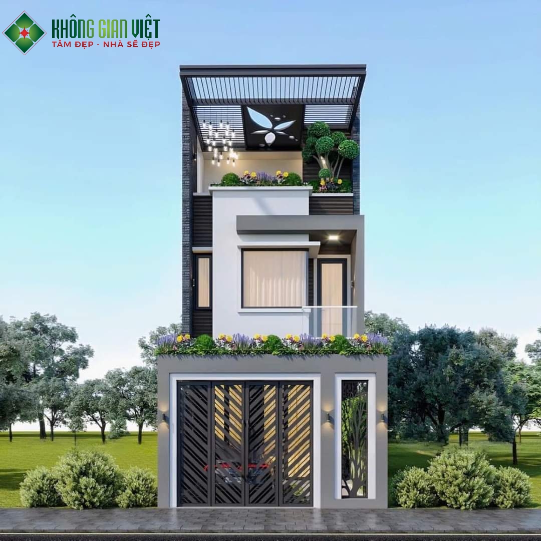 Mẫu nhà phố 1 trệt 2 lầu