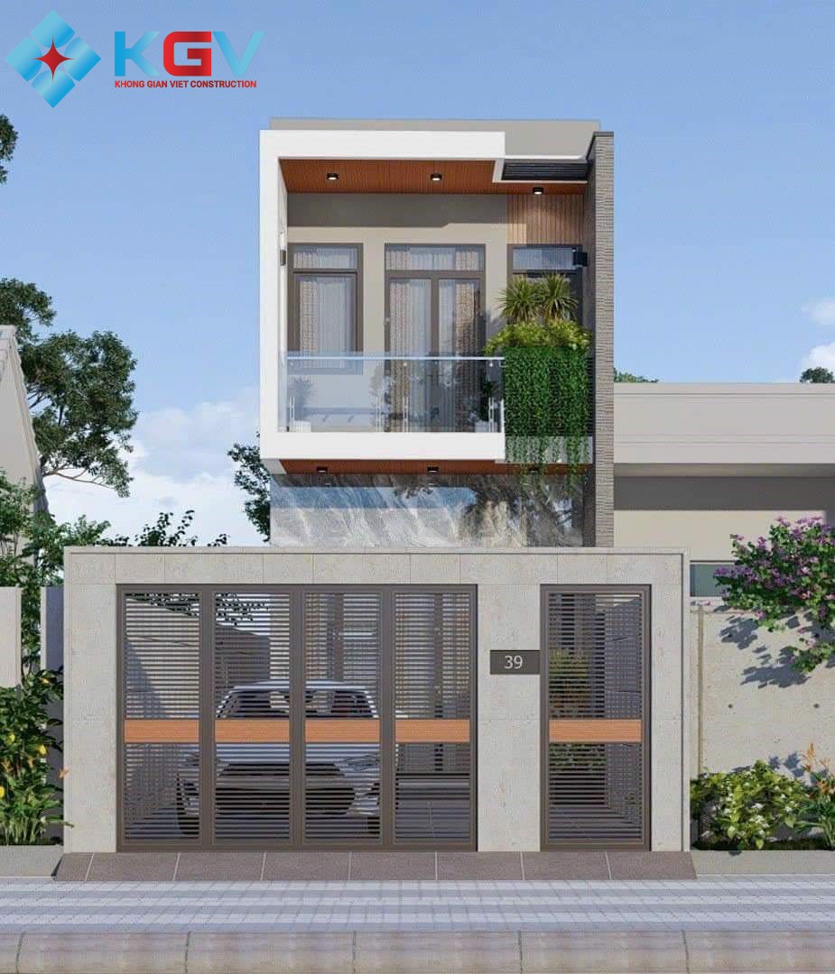 Thiết Kế Nhà Phố Hiện Đại 1 Trệt 1 Lầu