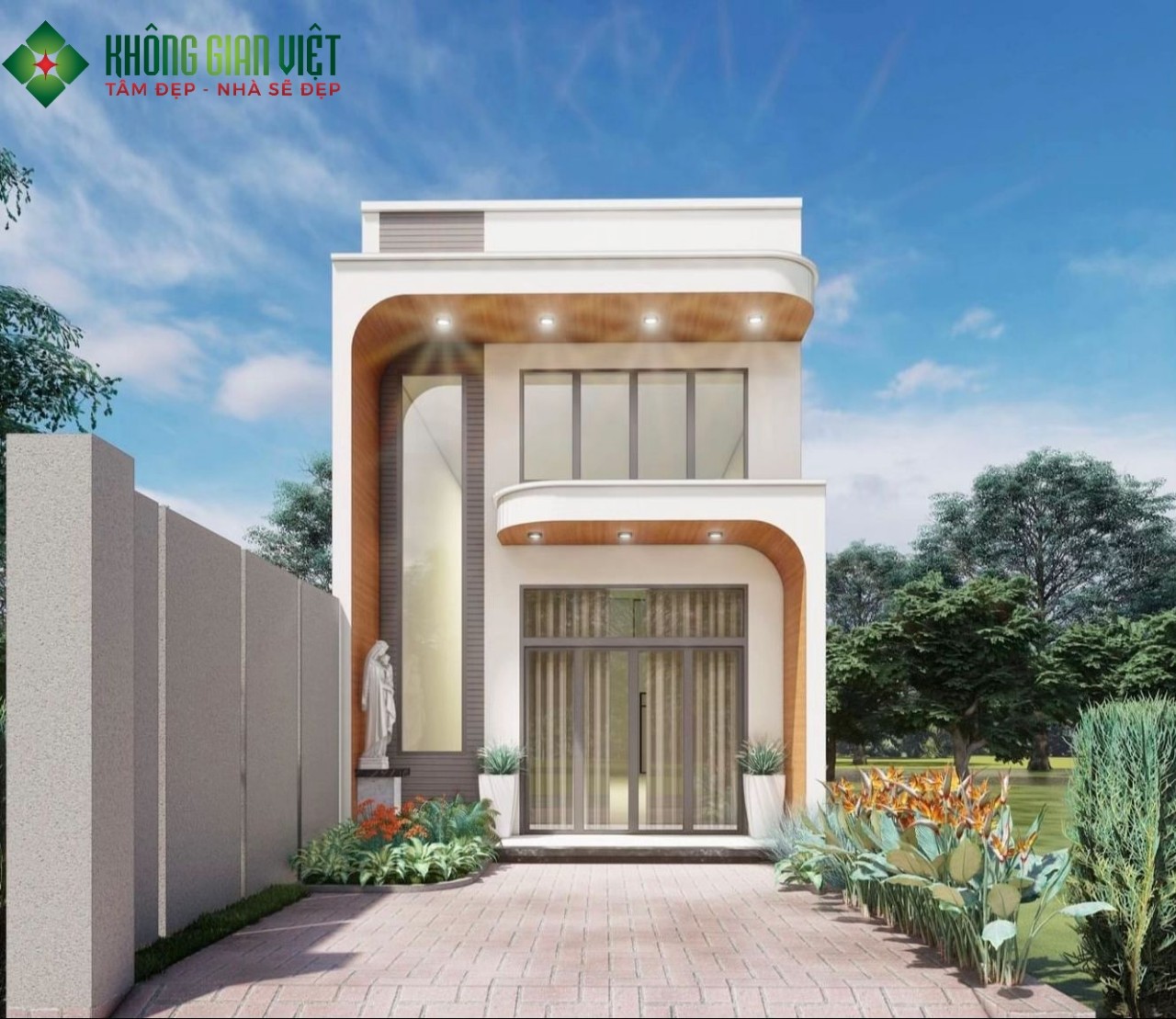 Mẫu Thiết Kế Nhà Phố Hiện Đại Gác Lửng