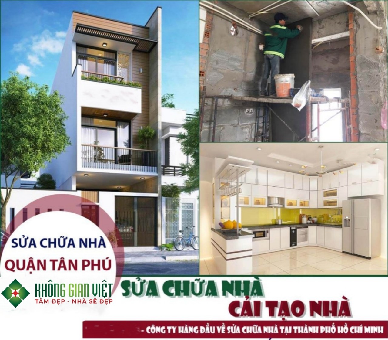 Dịch Vụ Sửa Nhà Quận Tân Phú Theo Yêu Cầu Báo Gía Trước Khi Làm
