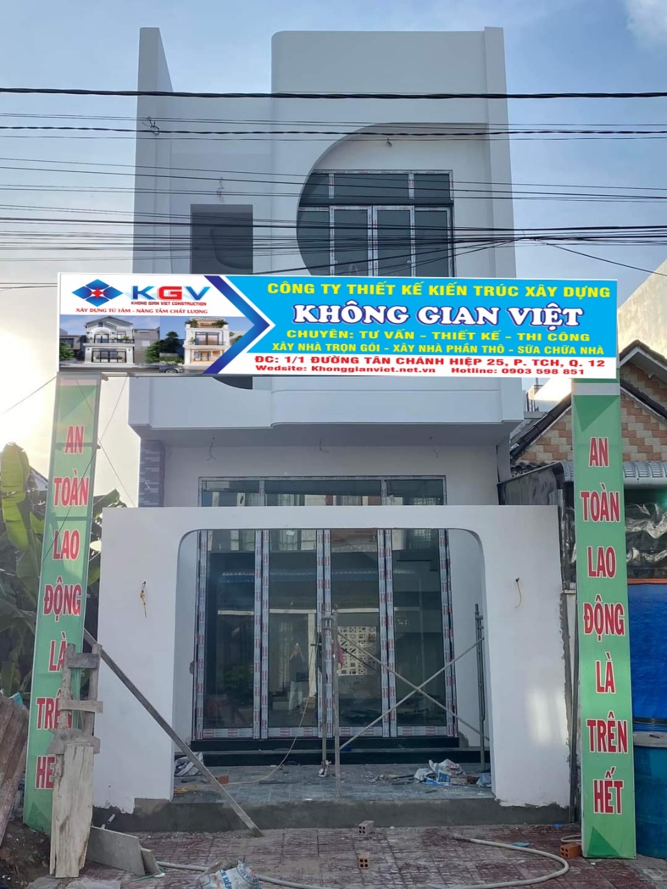 [ DỰ ÁN ĐẢ HOÀN THÀNH ] KHỞI CÔNG XÂY DỰNG NHÀ PHỐ 1 TRỆT 1 LẦU 1 TUM